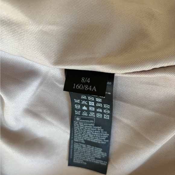 AllSaints Blush Leather Jacket, size S, NEW - Picture 8 of 8